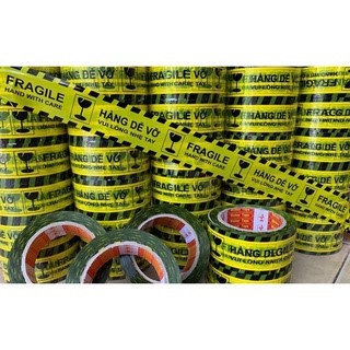 Băng keo in chữ hàng dễ vỡ xin nhẹ tay 1kg 1 cây băng dính đóng hàng, gói hàng tiện lợi giá rẻ Hà Nội