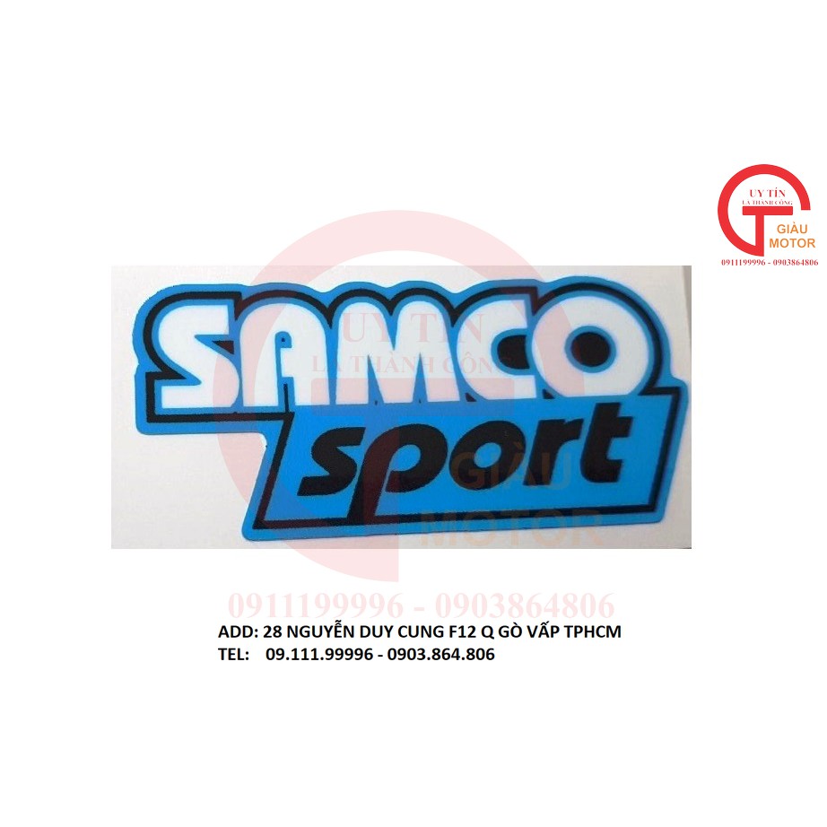 TEM MIẾNG NHỎ DÁN XE MÁY MỌI VỊ TRÍ CHỮ ''SAMCO SPORT '' BỀN ĐẸP