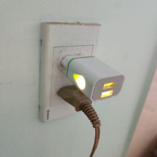 Củ sạc nhanh 2 cổng USB có đèn led