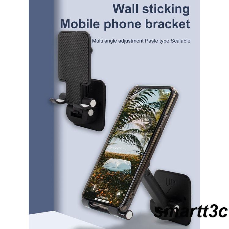 New tường treo điện thoại di động phẳng hỗ trợ gấp nhà bếp phòng tắm tường dính điện thoại di động lười biếng hỗ trợ