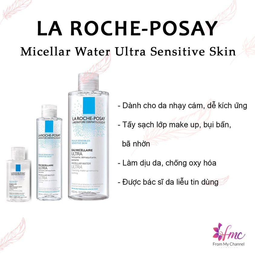 Nước tẩy trang TRẮNG La Roche-Posay Micellar Water Ultra Sensitive Skin + Tặng 1 túi chườm giảm đau bụng