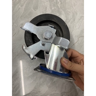 Bánh xe phi 125mm cao su đen chịu tải trọng lớn