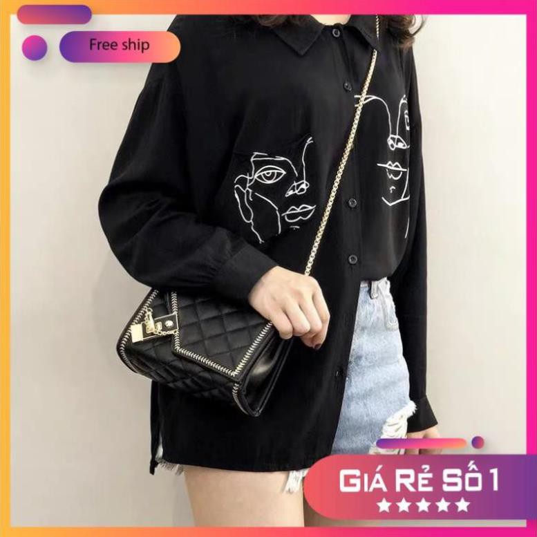 [ bao đổi trả] [Mua Kèm Deal Sốc] túi đeo chéo , đeo vai nữ , túi đeo 3 ngăn, xích đặc mạ vàng | BigBuy360 - bigbuy360.vn