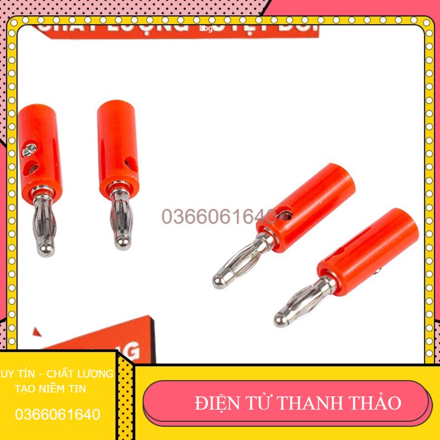 (Linh kiện điện tử) Đầu Jack Bắp Chuối 4mm Đực Giá Hạt Rẻ