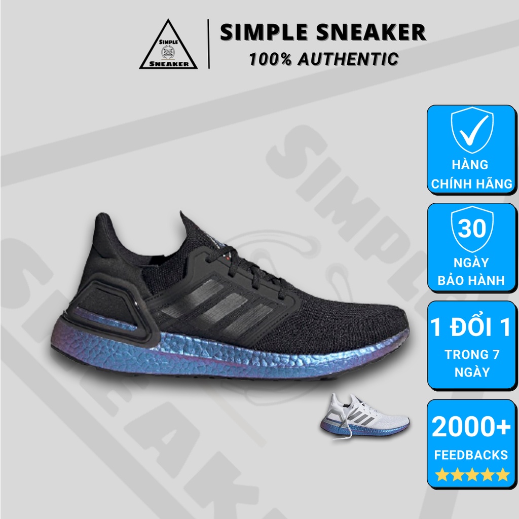 Giày Adidas Ultraboost 20 Chính Hãng💙FREESHIP💙Adidas Ultra Boost 20 Black Galaxy ISS- Giày Chạy Bộ Nam Nữ-Simple Sneaker