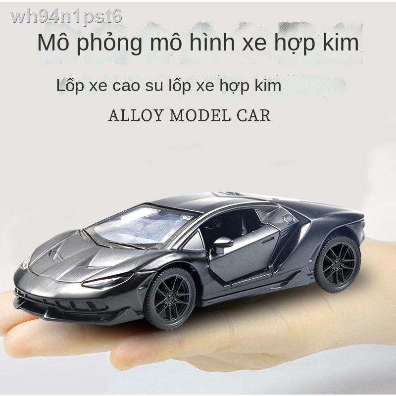 ✚▤Mô hình xe ô tô Lamborghini mô phỏng hợp kim xe địa hình trẻ em kéo xe lại có thể mở cửa ô tô đồ chơi cậu b