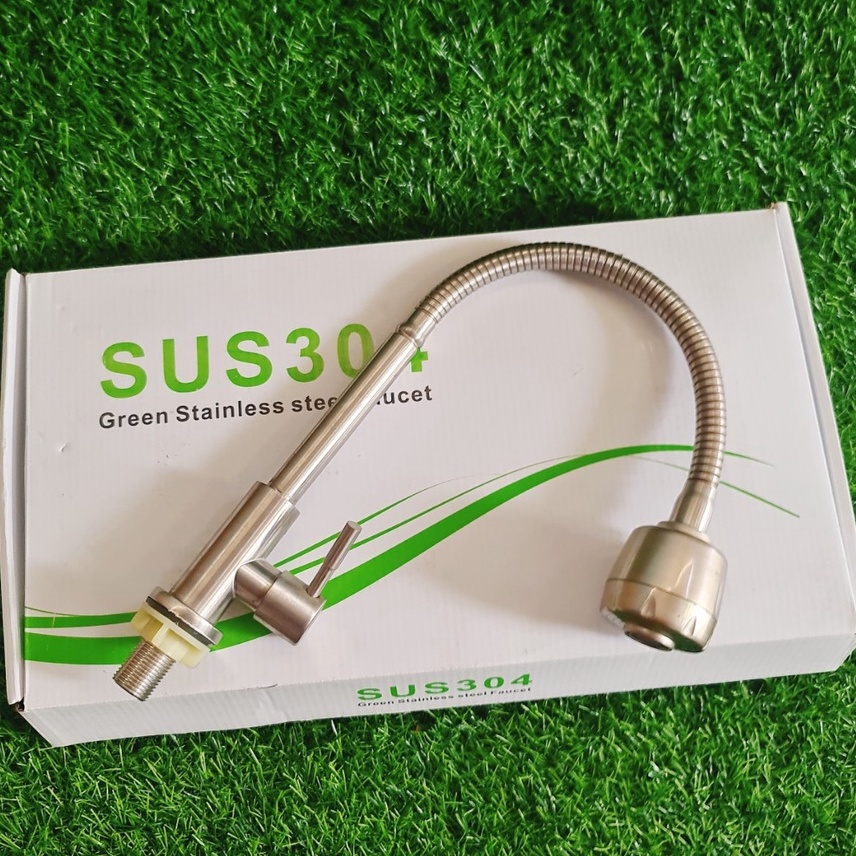 Vòi chén inox 304, vòi chén bẻ lò xo dẻo, vòi chén 2 chế độ nước, tăng áp, vòi chén rẻ, vòi rửa chén