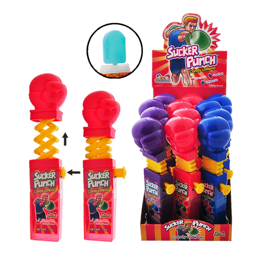 [Mã GROSALEHOT giảm 8% đơn 250K] ( Bán sỉ ) Lốc 12c Kẹo nắm đấm Kidsmania Sucker Punch 17gr