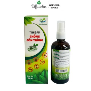 Tinh dầu chống côn trùng chính hãng tinh dầu xanh loại 100ml giúp đuổi muỗi, công trùng 100% thiên nhiên