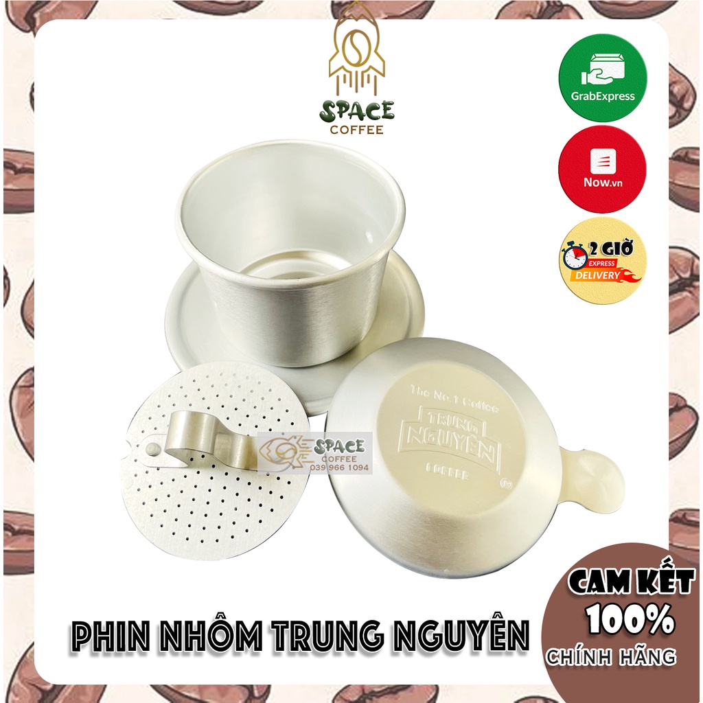 Phin Nhôm Trung Nguyên Loại Cao cấp / logo Hoa Văn