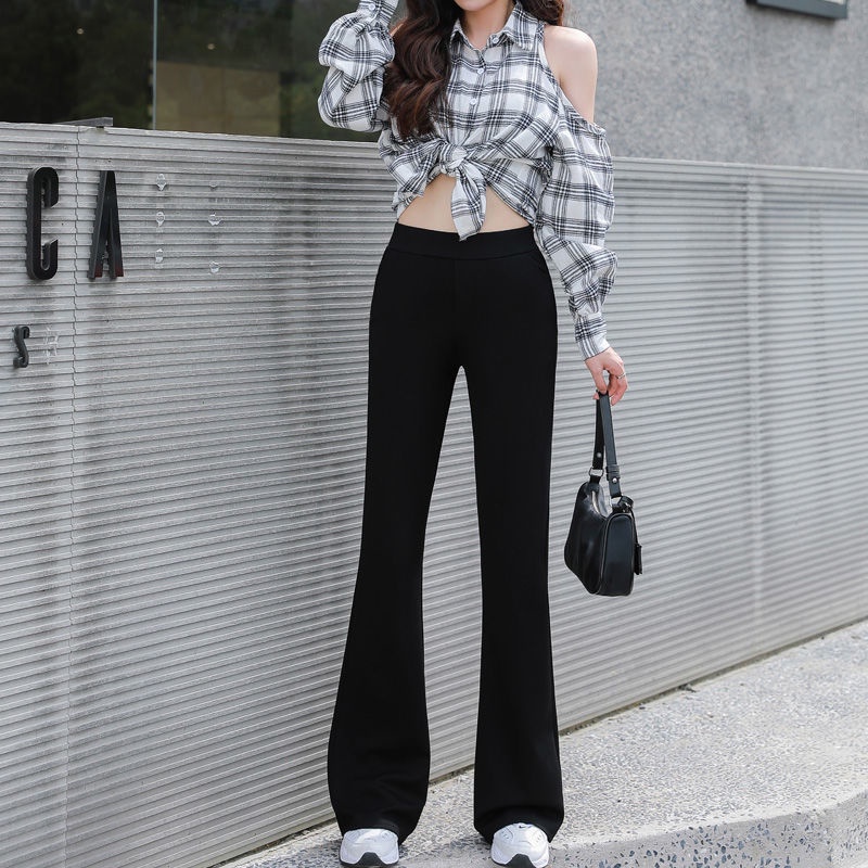 Quần Ống Loe Nữ CHIPY Màu Đen Lưng Cạp Cao Dáng Dài Công Sở Co Giãn 4 Chiều Chất Thun Cao Cấp Legging Ôm Siêu Tôn Dáng | BigBuy360 - bigbuy360.vn