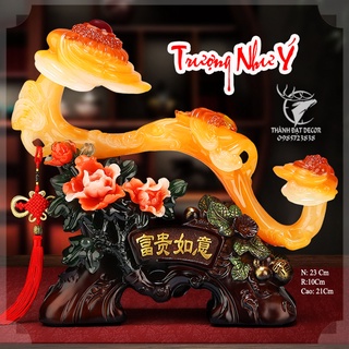 Trượng như ý phong thủy kích tài chiêu lộc quà tặng tân gia khai trương sinh nhật, trang trí bàn thờ thần tài thổ địa