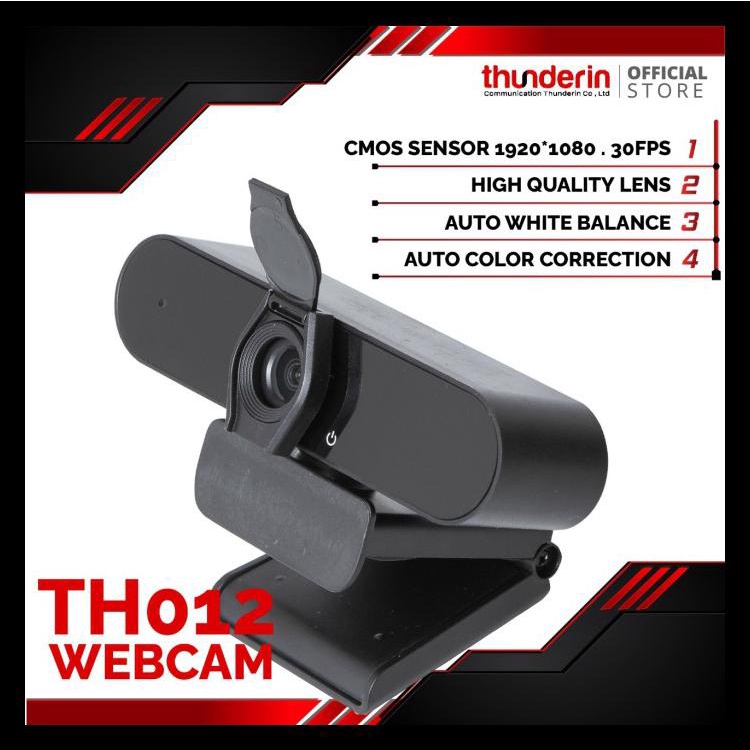 Webcam Thunderin Full Hd Th-12 2Mp 1080P cho máy tính | BigBuy360 - bigbuy360.vn