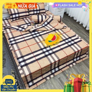 [Ga gối]Bộ ga gối 3 món 10cm,15cm,20cm,đủ kích thước,mẫu kẻ bbry