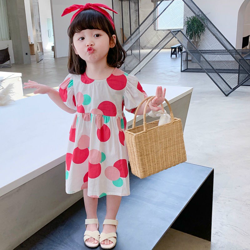 Váy ĐŨI chấm bi cho bé yêu