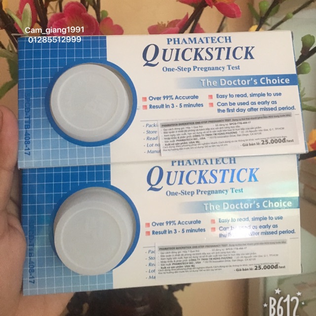 { Chính Hãng } Que Thử Thai Quickstick Của Mỹ { Date 2021 }