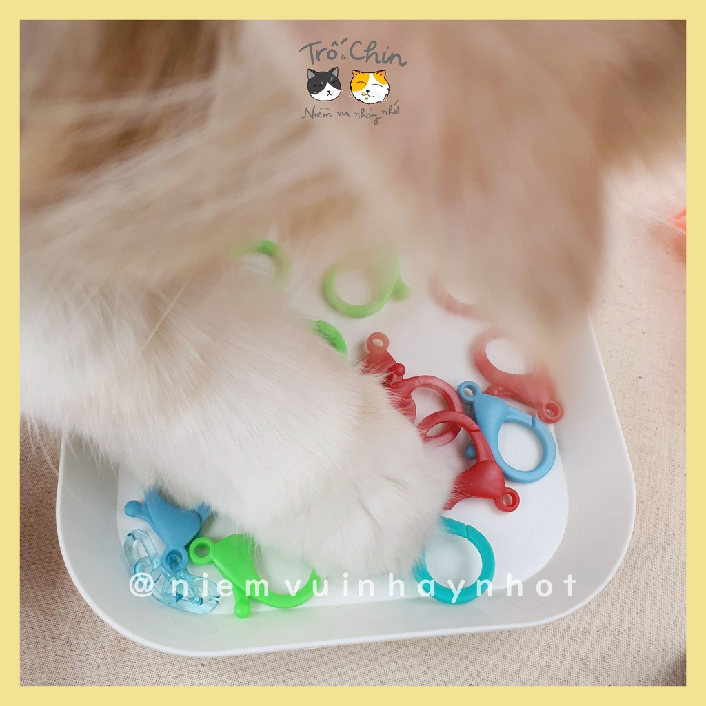 Móc càng cua nhựa 2 size 35*25mm và 25*18mm ứng dụng làm đồ Handmade (có sẵn nhiều màu)