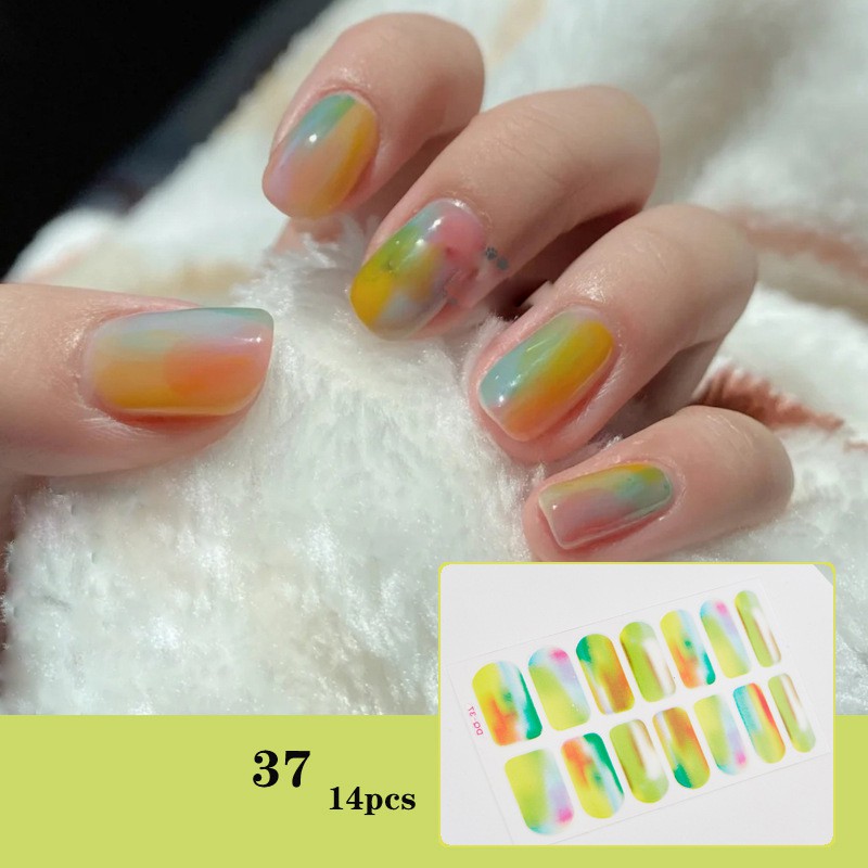 [Mới] Bộ dán móng tay nail sticker gồm 14 móng, không thấm nước, có độ đàn hồi tốt MTQH30D40