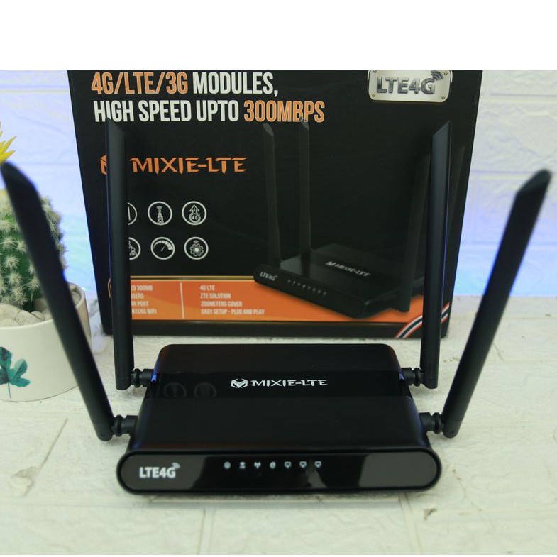 BỘ PHÁT WIFI SIÊU KHỎE 4G / 3G LTE - TENDA 4G03  - MIXIE - 3 CỔNG LAN, 4 ANTEN, Xe Khách, Lắp Camera