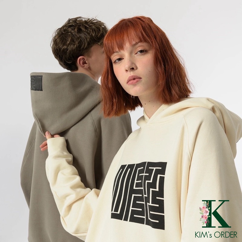 Áo Khoác Hoodie Nam Nữ Unisex Đồ Đôi Màu Nâu Xám Be Hoạ Tiết Mê Cung Phom Rộng Dài Tay Có Mũ Phong Cách Ulzzang Loại 1 | BigBuy360 - bigbuy360.vn