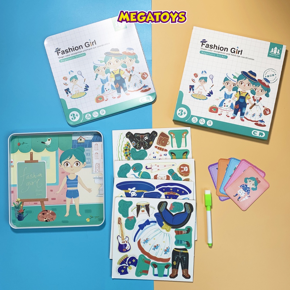 2013 Đồ chơi nam châm Ghép hình thiết kế thời trang 10 chủ đề cho bé gái  - MGT