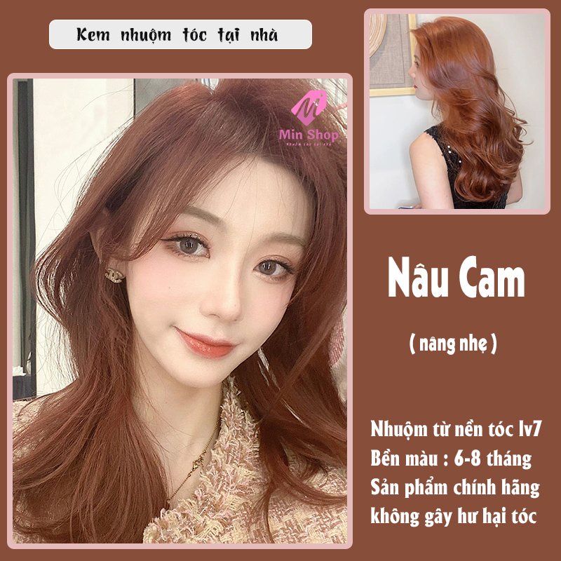 Thuốc Nhuộm Tóc Màu NÂU CAM ĐẤT Không Tẩy