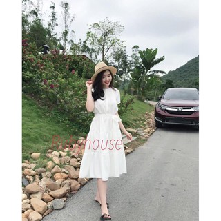 Váy mango 3 tầng thắt nơ cực sang chảnh