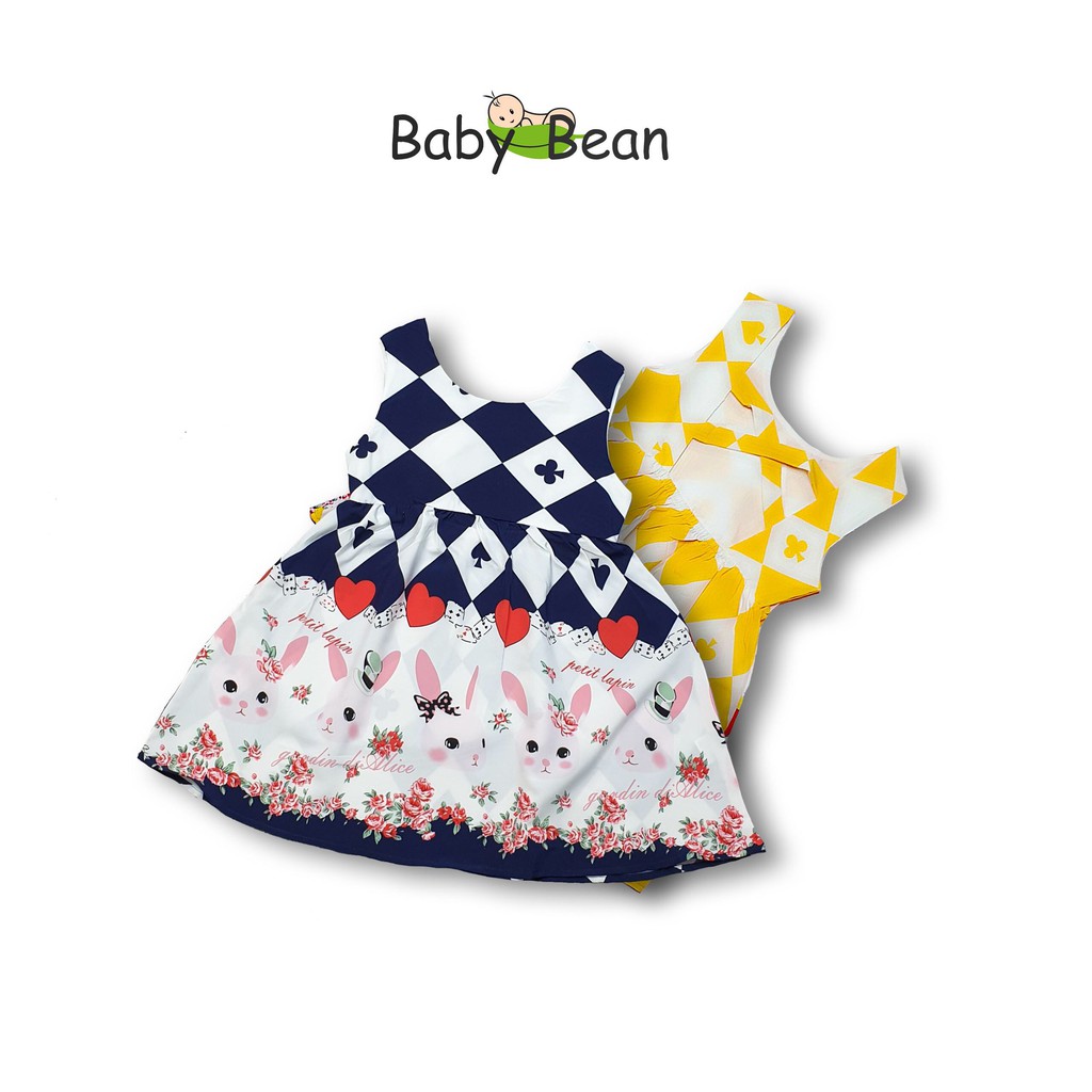 Đầm Lụa 2 dây Chéo Lưng thời trang Hè bé gái BabyBean (20kg-35kg)