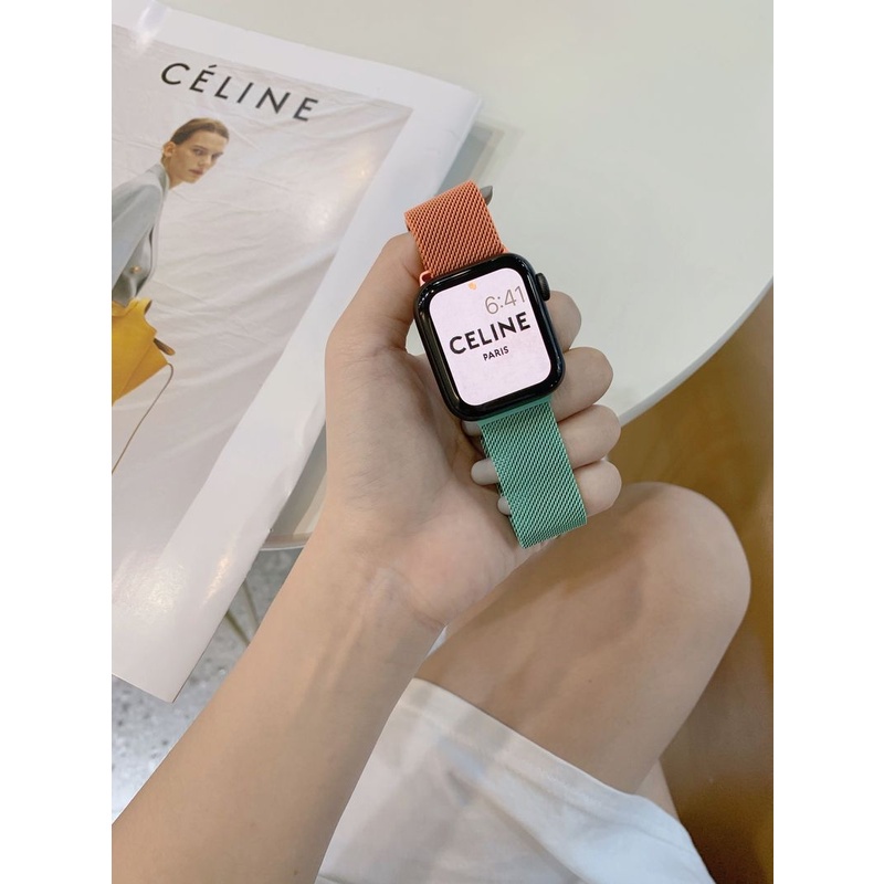 Dây Đeo Inox Milanese Cho Đồng Hồ Thông Minh Apple Watch 38mm 42mm 44mm 40mm 6 Se 1 2 3 4 5