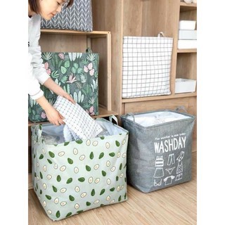 Sỉ 39k-Giỏ đựng quần áo bằng vải cỡ lớn, túi đựng chăn màn đa năng washday