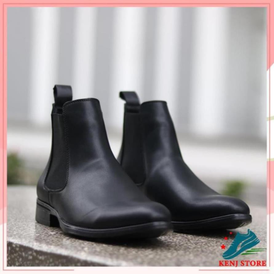 Giày Chelsea Boots Nam da bò đế cao su đúc - Boots cho nam dễ phối đồ tăng chiều cao, giày cao cổ nam da bò. [Sale]