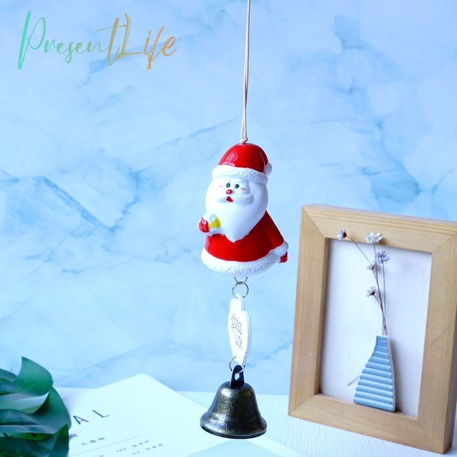 Chuông gió gốm xinh, ông già noel, món quà giáng sinh an lành, ý nghĩa.