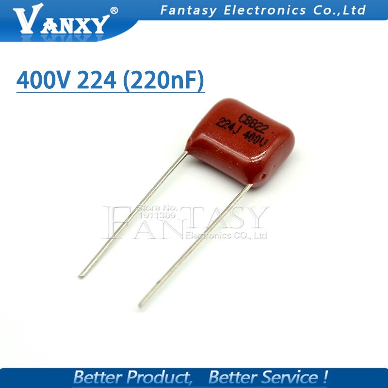 Bộ 20 Tụ Điện 400V224J 400V 0.22UF 220NF 400V 224J 224 CBB P10