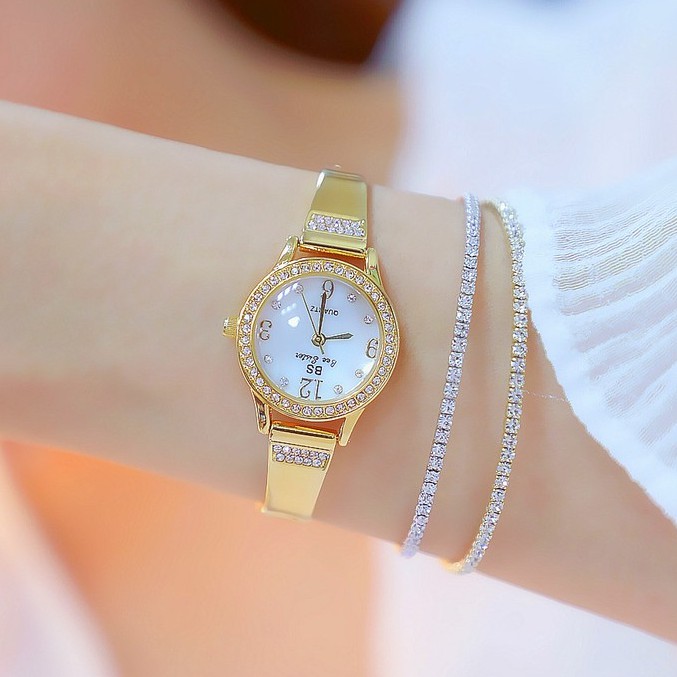 Đồng hồ nữ Bee Sister 1351 hàng chính hãng dây kim loại lắc tay