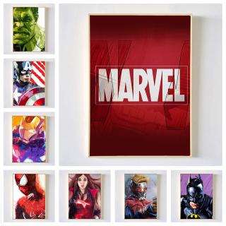 Tranh Treo Tường Hình Siêu Anh Hùng Hoạt Hình Avengers Trang Trí Phòng Trẻ Em