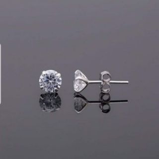 Khuyên Tai Bạc _ Bông Tai Bạc Đính Đá Đơn Giản.