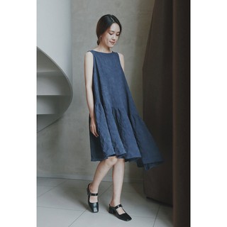 Chicka Chicka - Đầm Waterfal midi dress - Navy