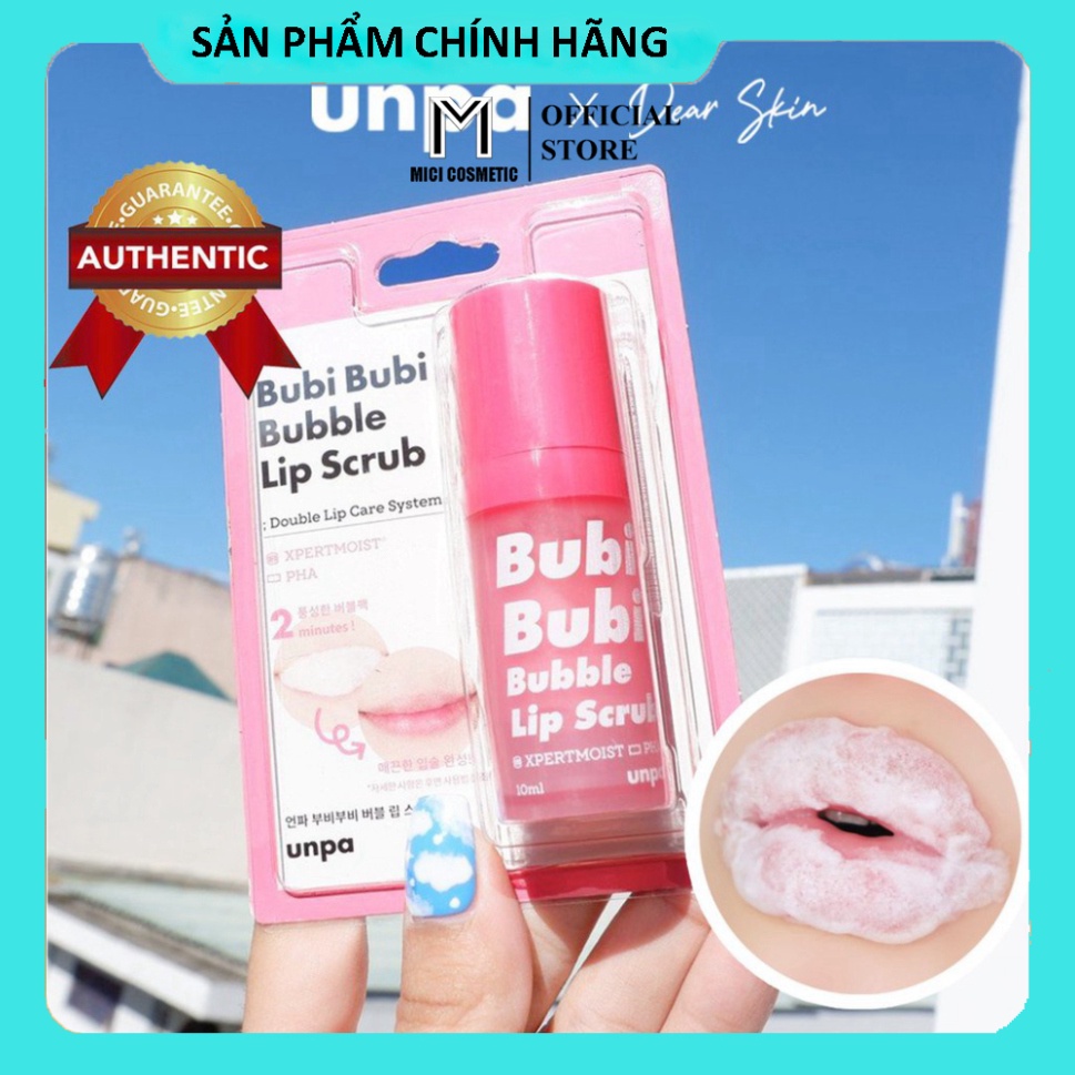 [Mẫu Mới 2021] Bubi Bubi Lip Son Dưỡng môi tẩy tế bào chết môi - tẩy da chết môi - gel làm mềm và hồng môi By Unpa