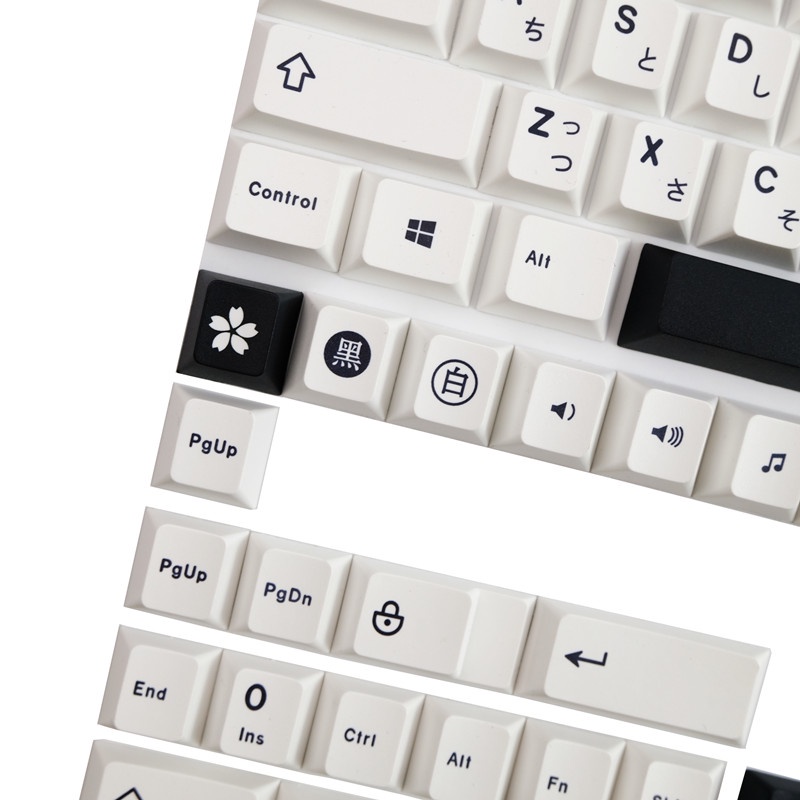 Các keycaps màu trắng tối giản GMK, 129 phím keycaps Cherry Profile DYE-SUB Cá nhân hóa GMK Keycaps cho bàn phím cơ