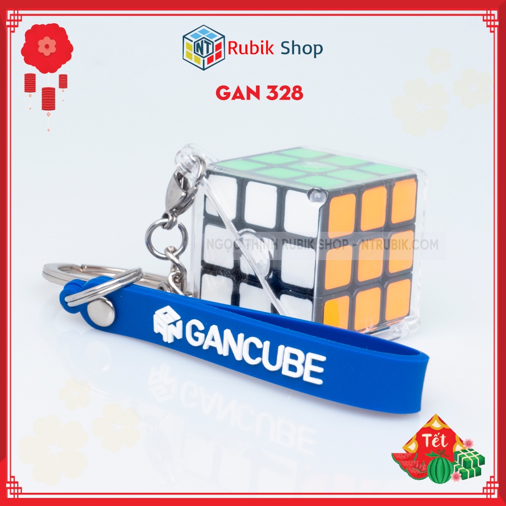 [Phụ kiện Rubik] Móc Khóa Rubik Gan328 Rubik Gan 328 3x3 Stickerless Rubic 3 Tầng Đồ Chơi Trí Tuệ