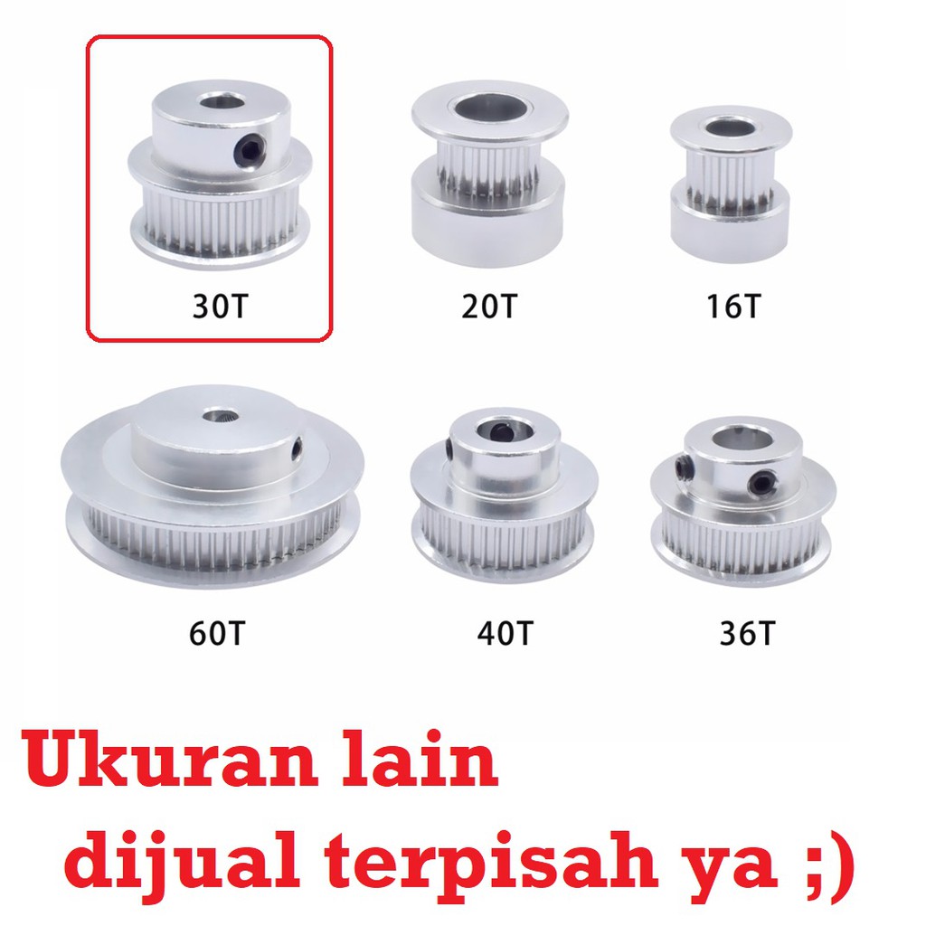 Ròng Rọc Máy In 3d Ebs Gt2 Cnc 30t W10 Bore 5 6 6.35 8 10 12 Puley Width 10mm