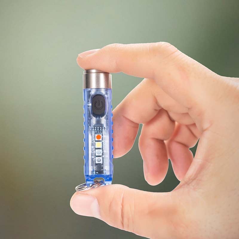 Móc khóa đèn pin mini bằng nhựa quang thông 400 lumen nhỏ gọn