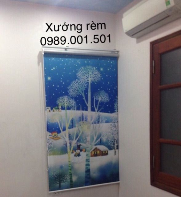 Rèm cuốn tranh 3D,5D kt 0,8 x 1,35