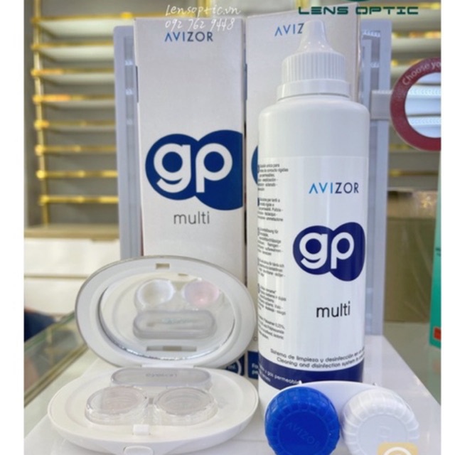 Dung dịch ngâm rửa lens cứng Avizor GP Multi 24ml - Nước ngâm kính áp tròng Otho K- Lens Optic