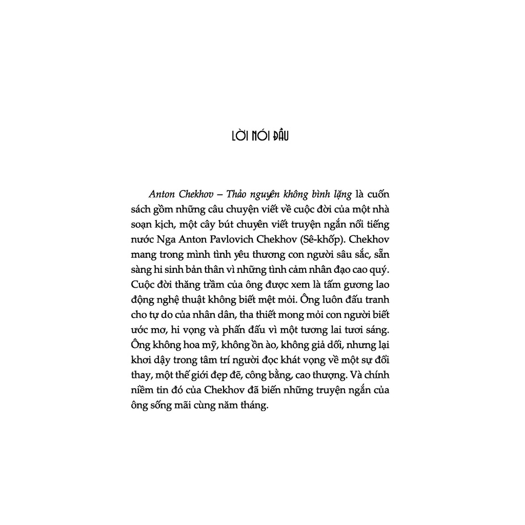 Kể Chuyện Cuộc Đời Các Thiên Tài - Anton Chekhov - Thảo Nguyên Không Bình Lặng