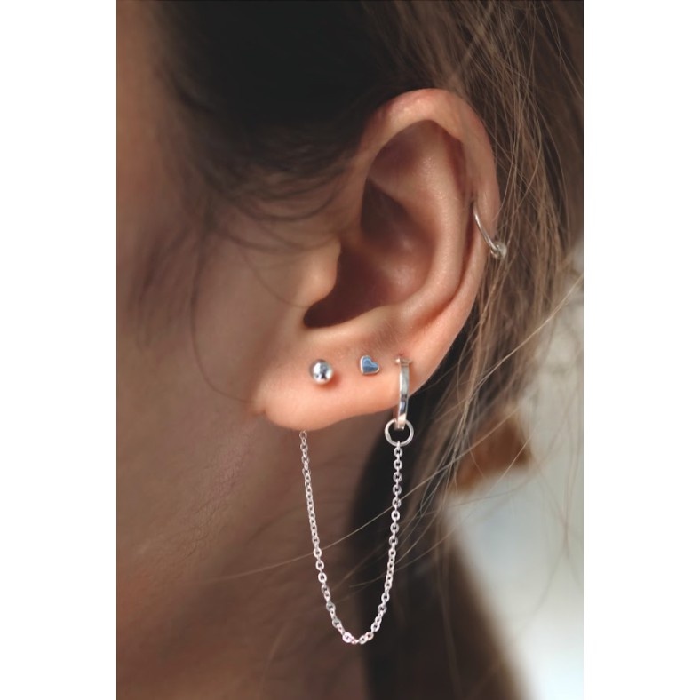 Bông Tai Nữ Bạc 925 Shimmer Silver Hình Trái Tim Nhỏ Dễ Thương - TINY HEART