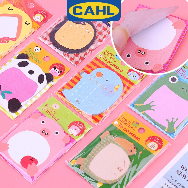 Giấy Ghi Chú Tự Dính Hình Động Vật Dễ Thương Dùng Cho Học Sinh/Văn Phòng/Nhà Cửa