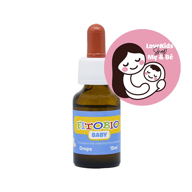 Men vi sinh - Fitobio Baby - Hỗ trợ giảm tiêu chảy,táo bón, đầy bụng, khó tiêu - Nhập khẩu trực tiếp từ Italia - Kèm quà