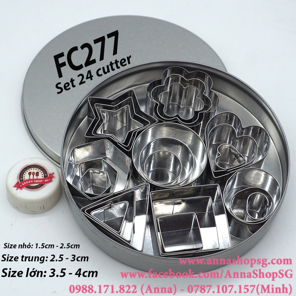 FC277 SET 24 CUTTER HÌNH HỌC