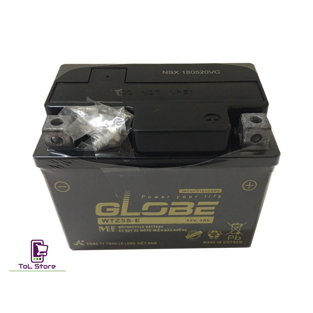 Ắc quy xe máy GLOBE WTZ5S-E (12V - 4Ah)